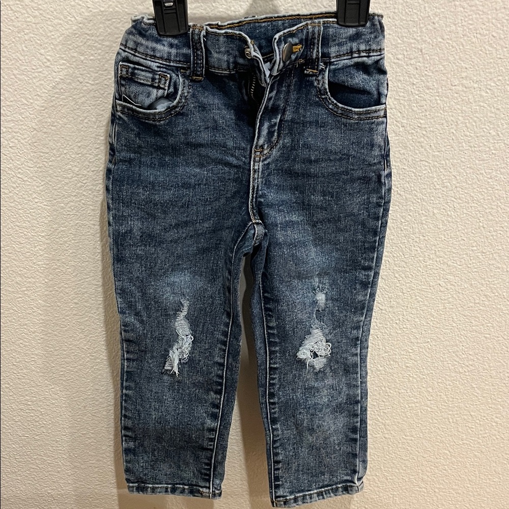 Wonder Nation Kids' Dark Blue Distressed Jeans